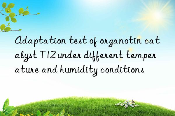 adaptation test of organotin catalyst t12 under different temperature and humidity conditions