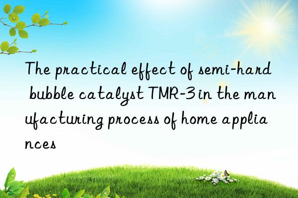 the practical effect of semi-hard bubble catalyst tmr-3 in the manufacturing process of home appliances