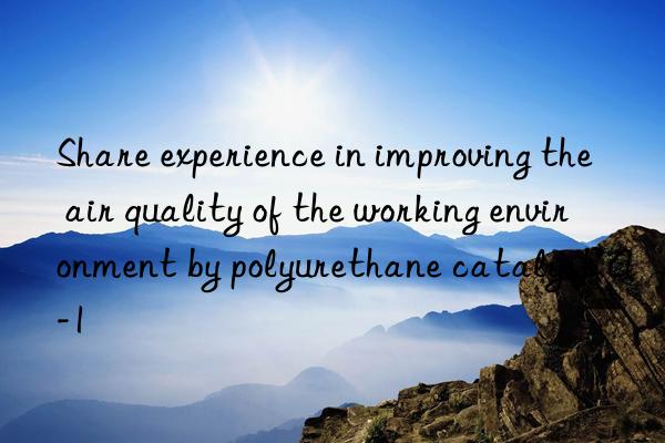 share experience in improving the air quality of the working environment by polyurethane catalyst a-1