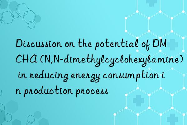 Discussion on the potential of DMCHA (N,N-dimethylcyclohexylamine) in reducing energy consumption in production process