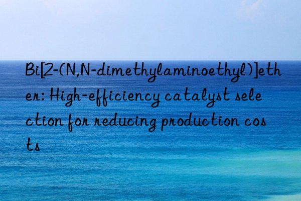 bi[2-(n,n-dimethylaminoethyl)]ether: high-efficiency catalyst selection for reducing production costs