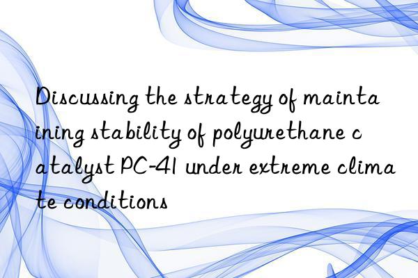 discussing the strategy of maintaining stability of polyurethane catalyst pc-41 under extreme climate conditions