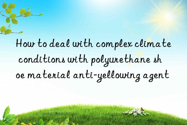 how to deal with complex climate conditions with polyurethane shoe material anti-yellowing agent