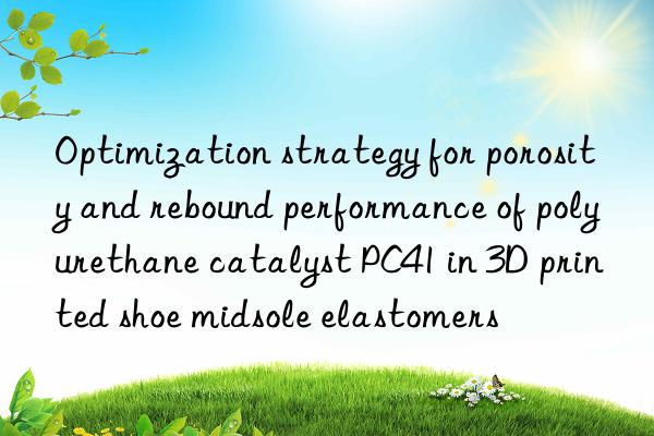 optimization strategy for porosity and rebound performance of polyurethane catalyst pc41 in 3d printed shoe midsole elastomers