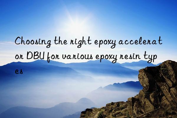 choosing the right epoxy accelerator dbu for various epoxy resin types