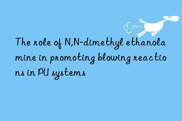 the role of n,n-dimethyl ethanolamine in promoting blowing reactions in pu systems