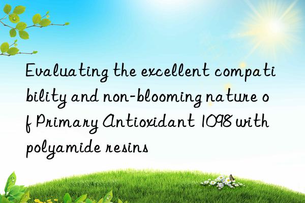 Evaluating the excellent compatibility and non-blooming nature of Primary Antioxidant 1098 with polyamide resins