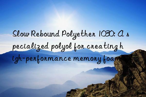 Slow Rebound Polyether 1030: A specialized polyol for creating high-performance memory foam