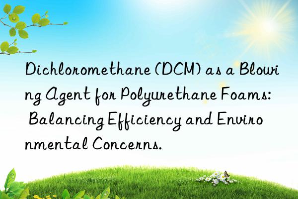 Dichloromethane (DCM) as a Blowing Agent for Polyurethane Foams: Balancing Efficiency and Environmental Concerns.