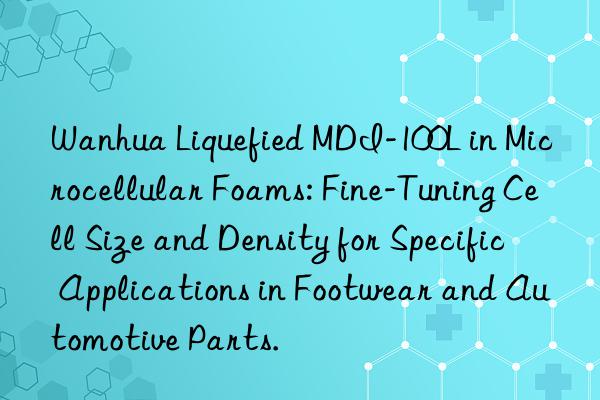Wanhua Liquefied MDI-100L in Microcellular Foams: Fine-Tuning Cell Size and Density for Specific Applications in Footwear and Automotive Parts.