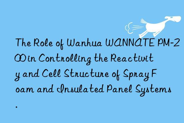 The Role of Wanhua WANNATE PM-200 in Controlling the Reactivity and Cell Structure of Spray Foam and Insulated Panel Systems.