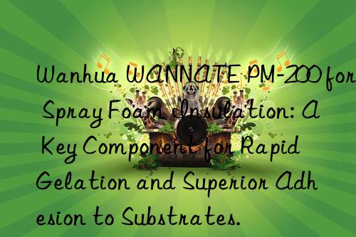 Wanhua WANNATE PM-200 for Spray Foam Insulation: A Key Component for Rapid Gelation and Superior Adhesion to Substrates.