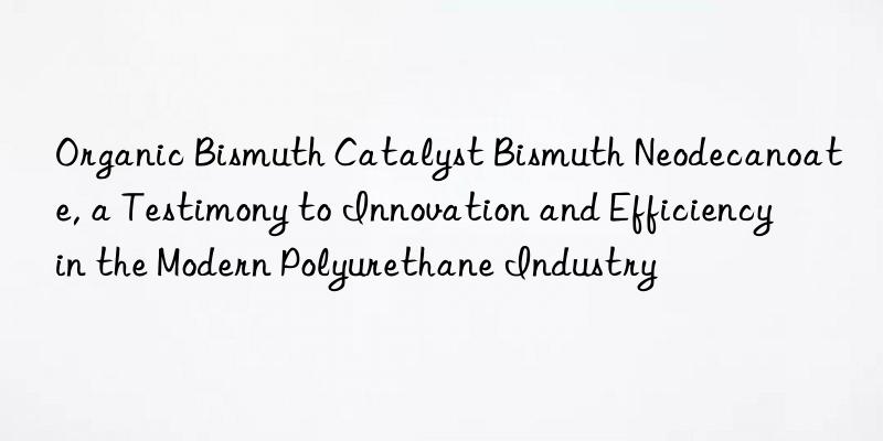 organic bismuth catalyst bismuth neodecanoate, a testimony to innovation and efficiency in the modern polyurethane industry