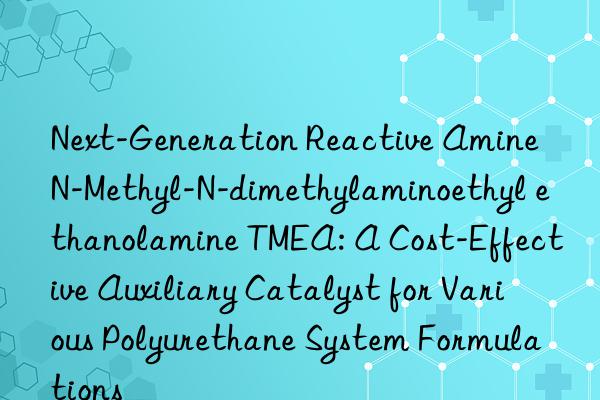 Next-Generation Reactive Amine N-Methyl-N-dimethylaminoethyl ethanolamine TMEA: A Cost-Effective Auxiliary Catalyst for Various Polyurethane System Formulations