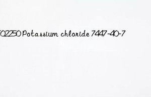 mt02250 potassium chloride 7447-40-7