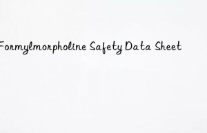 n-formylmorpholine safety data sheet