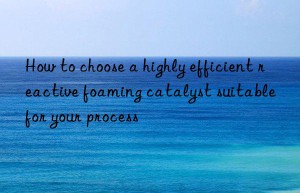 how to choose a highly efficient reactive foaming catalyst suitable for your process