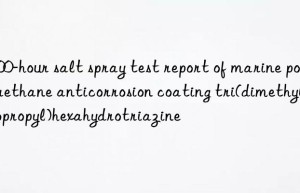 3000-hour salt spray test report of marine polyurethane anticorrosion coating tri(dimethylaminopropyl)hexahydrotriazine