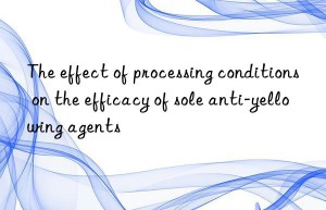 The effect of processing conditions on the efficacy of sole anti-yellowing agents