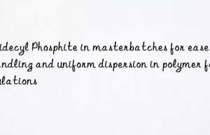 Tridecyl Phosphite in masterbatches for ease of handling and uniform dispersion in polymer formulations