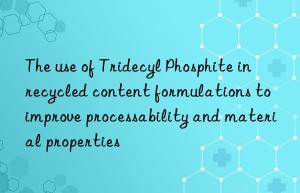 The use of Tridecyl Phosphite in recycled content formulations to improve processability and material properties