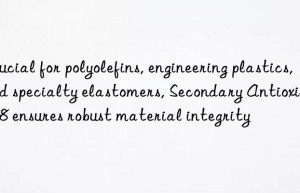 Crucial for polyolefins, engineering plastics, and specialty elastomers, Secondary Antioxidant 168 ensures robust material integrity