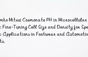 cosmonate ph in microcellular foams: fine-tuning cell size and density for specific applications in footwear and automotive parts.