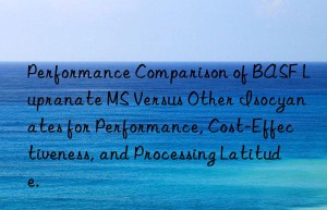 performance comparison of  lupranate ms versus other isocyanates for performance, cost-effectiveness, and processing latitude.