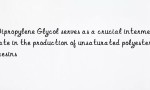 Dipropylene Glycol serves as a crucial intermediate in the production of unsaturated polyester resins
