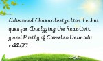 Advanced Characterization Techniques for Analyzing the Reactivity and Purity of Covestro Desmodur 44V20L.
