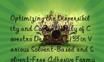 Optimizing the Dispersibility and Compatibility of Covestro Desmodur 3133 in Various Solvent-Based and Solvent-Free Adhesive Formulations.