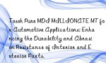 Tosoh Pure MDI MILLIONATE MT for Automotive Applications: Enhancing the Durability and Abrasion Resistance of Interior and Exterior Parts.