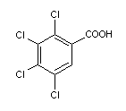 2,3,4,5-tetrachlorobenzoic acid structural formula