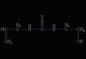 N-(2-hydroxyethyl)-N'-2-propenylthiourea structural formula
