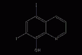 5,7-diiodo-8-hydroxyquinoline structural formula
