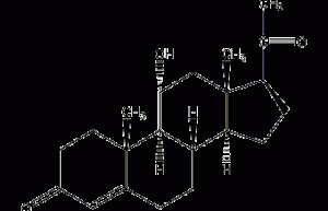 11α-hydroxyprogesterone structural formula