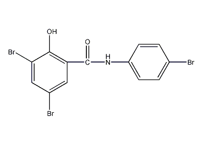 3,5,4'-Tribromosalicylic acid aniline structural formula