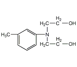 Structural formula of m-tolyldiethanolamine