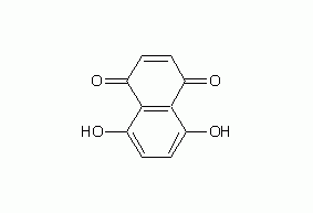 5,8-dihydroxy-1,4-naphthoquinone structural formula