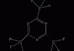 2,4,6-Tris(trichloromethyl)-1,3,5-triazine  Structural formula