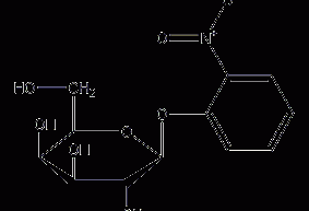 2-nitrophenyl-β-D-galactopyranoside structural formula
