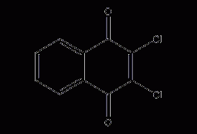2,3-Dichloro-1,4-naphthoquinone structural formula