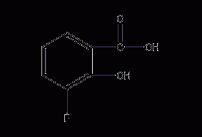 3-fluoro-2-hydroxybenzoic acid structural formula