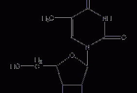 1-β-D-arabinofuranosyl thymine structural formula
