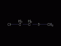 2-Chloroethyl methyl sulfide structural formula