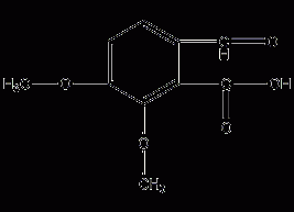 2-carboxy-3,4-dimethoxybenzaldehyde structural formula