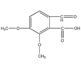 2-carboxy-3,4-dimethoxybenzaldehyde structural formula
