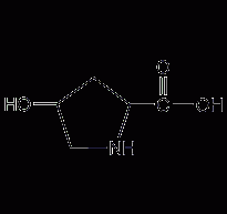 L-4-hydroxyproline structural formula