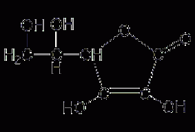 L(+)-ascorbic acid structural formula