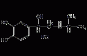 Isoproterenol hydrochloride structural formula